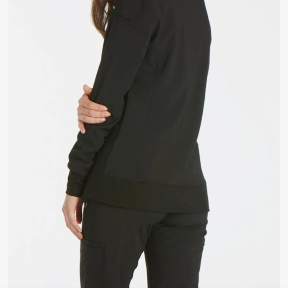 Cherokee black zip scrub jacket - Picture 2 of 3